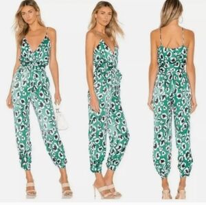 House of Harlow 1960 Green and White Jumpsuit